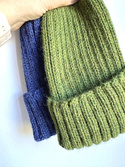 LAURIN Turn-Up Beanie 100% Alpaca 7238 Zielona Trawa