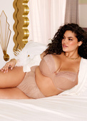 Biustonosz Elomi LUCIE EL4490MOA Uw Plunge Bra - Stretch Mocha