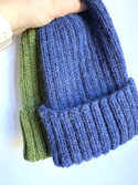 LAURIN Turn-Up Beanie 100% Alpaca 6360 Nocne niebo