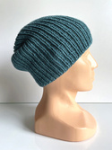 NANA – czapka merino beanie 100% Baby Merino 47 Morze Północne zielona jesienno-zimowa
