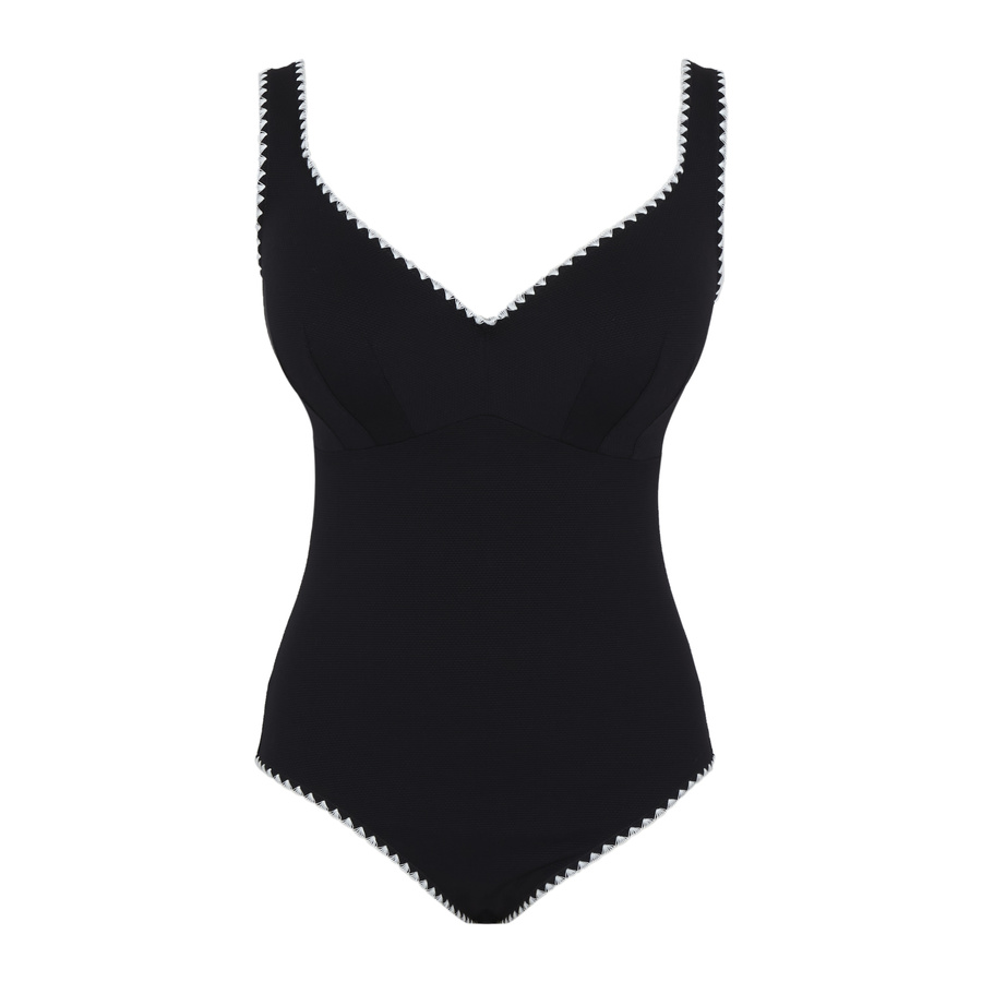 Strój kąpielowy jednoczęściowy Panache Swim AURORA SW2020A LARA Plunge Swimsuit Aurora Black/White
