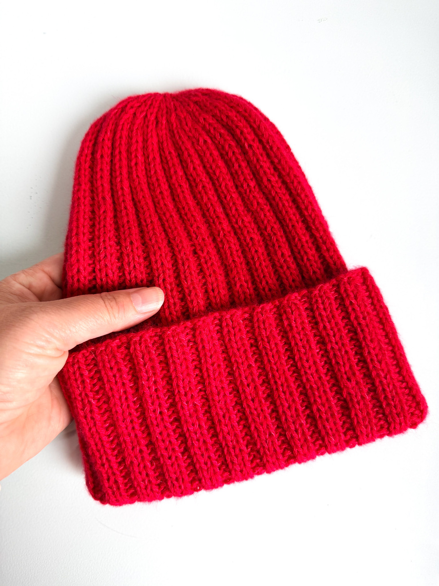 ELORA Turn-Up Cashmere and Silk Beanie 564 Gerbera Nitkowe Love