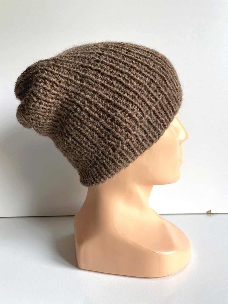 KIARA Alpaca Beanie 100% Alpaca 607 Brown