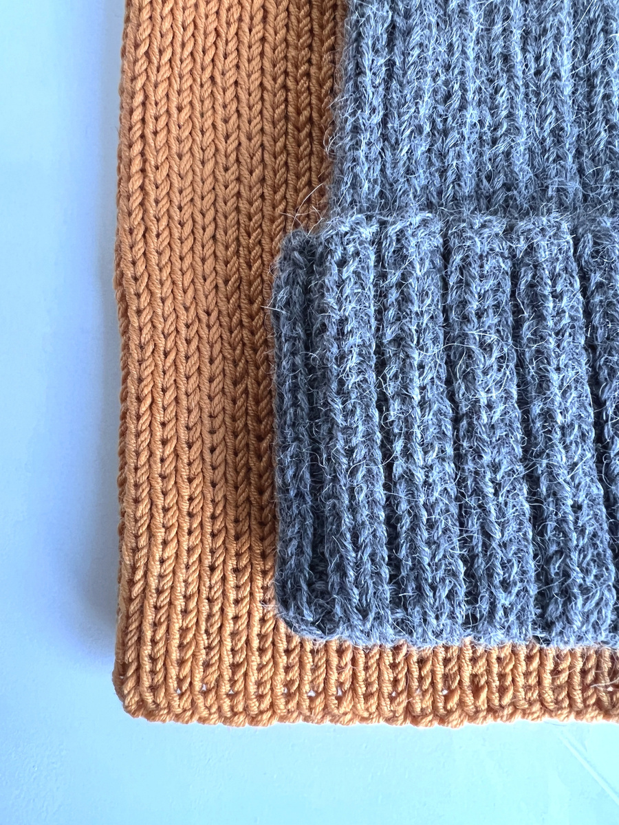 LAURIN Turn-Up Beanie 100% Alpaca 517 Medium Grey