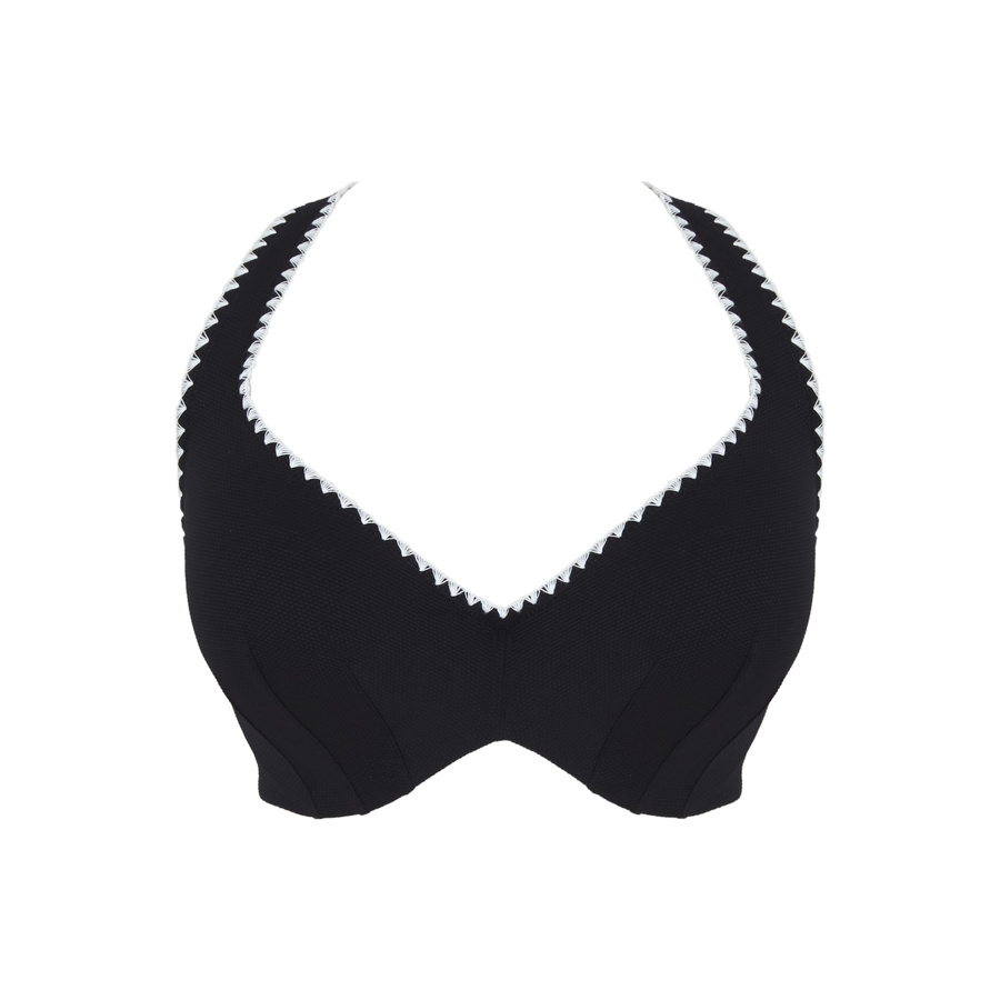 Biustonosz kąpielowy Panache Swim AURORA Jennifer SW2024B JENNIFER Plunge Bikini Top Aurora Black/White