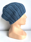 HELLI – czapka zimowa damska z wełny baby merino 42 Petrol beanie