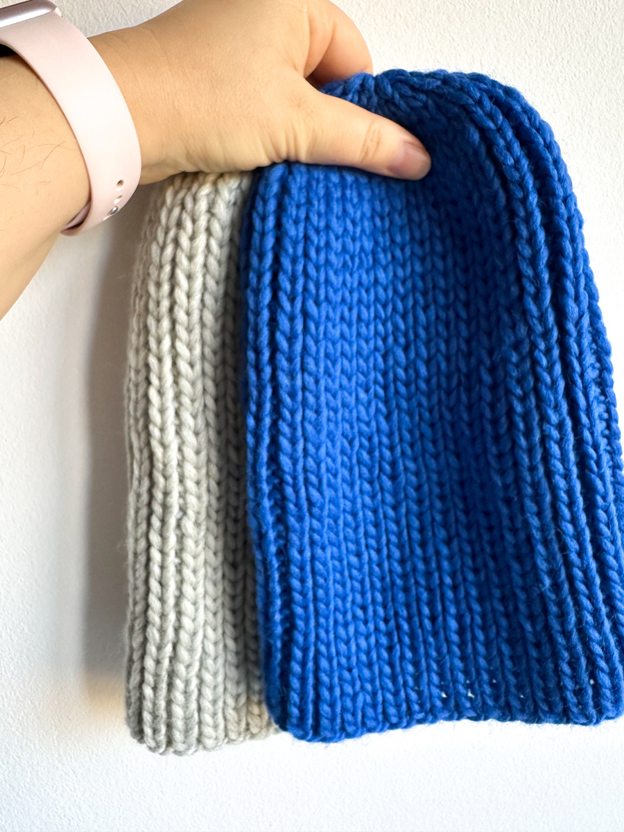 Ręcznie robiona czapka damska JANKA 100% Wełna owcza 104 Kobalt