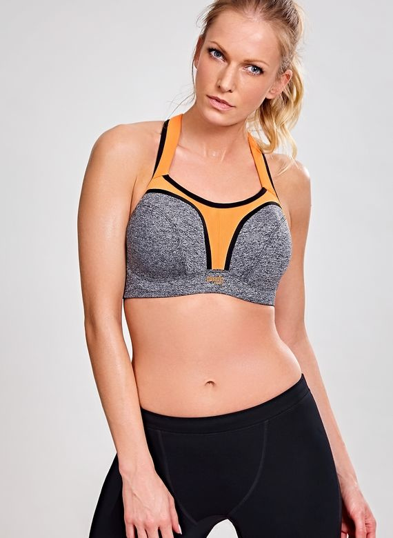 Biustonosz sportowy Panache Sport POWER 5021 z fiszbinami Grey/Mango