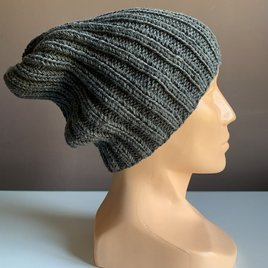 HELLI – czapka beanie z wełny baby merino 20 Ciemny szary zimowa unisex