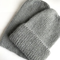 Handmade women's hat AUREA 100% Baby Merino plus mohair and silk 50/10 Green Sage
