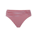 Majtki kąpielowe midi Panache Swim GINGHAM SW1729 Midi Gathered Bikini Bottoms Red Gingham