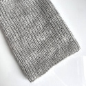 Handmade women’s hat AUREA 100% Baby Merino plus mohair and silk 22/44 Light Grey