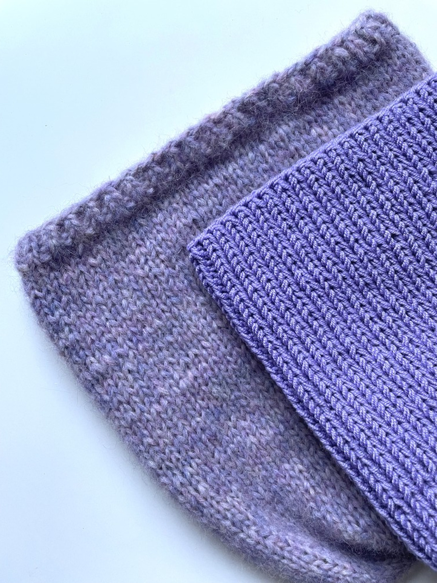 NANA – czapka beanie z wełny baby merino 14 fioletowy, jesienno-zimowa