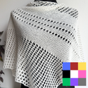 Handgestricktes Dreieckstuch aus 100 % Alpakawolle – Farbe wählen