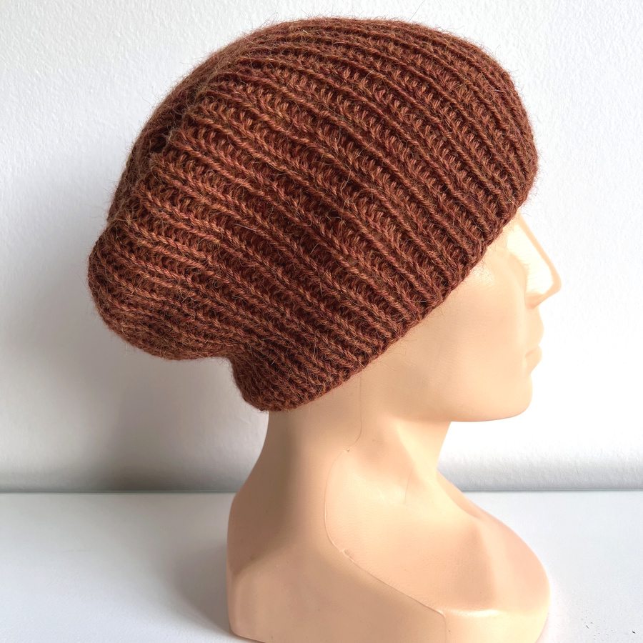 KIARA Beanie-Mütze aus Alpaka 100% Alpaka 9025 Orzechowy