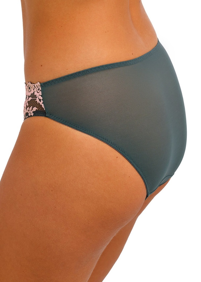Figi Wacoal EMBRACE LACE WA064391067 Bikini Brief Dark Slate/cloud Pink