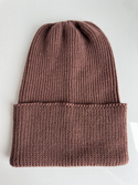 VARELLA – czapka beanie z wełny merino 100% Baby Merino 52 Czekolada jesienno-zimowa unisex