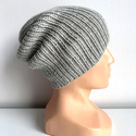 NANA – czapka beanie z wełny baby merino 22 Jasny Szary