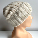 LAURIN Turn-Up Beanie 100% Alpaca 100 Ecru