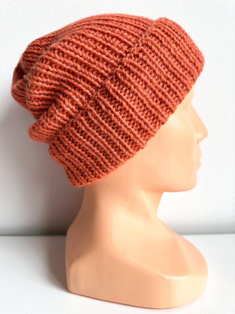 KIARA Turn-Up Beanie 100% Alpaca 2915 Orange