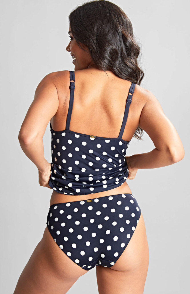 Tankini balkonowe Panache Swim ANYA RIVA SPOT SW1451 Balcony Tankini Top Navy/Vanilla