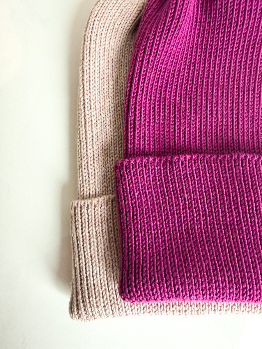 VARELLA – czapka merino beanie wywijana 100% Baby Merino 34 Wrzos zimowa