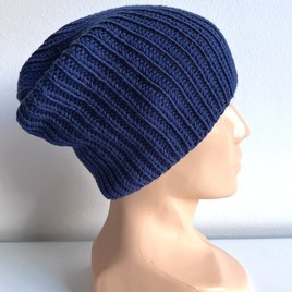 NANA – czapka beanie z wełny 100% baby merino 30 Niebieski