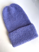 AUREA – ręcznie robiona czapka beanie baby merino + moher i jedwab damska dziecięca 25/11 Lawenda