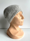Ręcznie robiona czapka CHMURKA Alpaka 03 Perłowy Szary