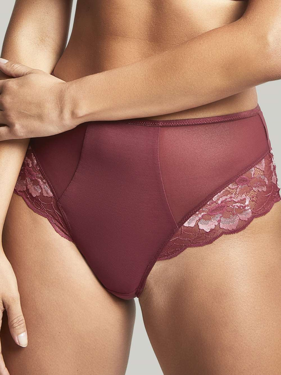 Brazyliany z wysokim stanem Panache SABRINA 10634 High Waist Brazilian Red Rose