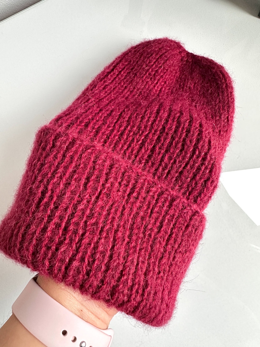 MORGANA – czapka zimowa damska alpaka + jedwab 3900/23 Bordowy