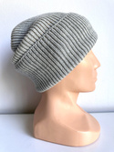 VARELLA Beanie-Mütze aus Merinowolle 100% Baby Merino 22 Hellgrau winterlich