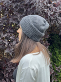 KIARA Beanie-Mütze aus 100% Alpaka 506 Dunkelgrau