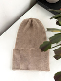 VARELLA – czapka beanie z wełny merino 100% baby merino 64 jasny dąb zimowa unisex