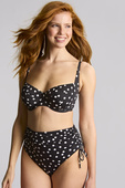 Figi kąpielowe Panache Swim POLKA DOT SW2049 Midi Adjustable Bikini Bottoms Polka Dot Print