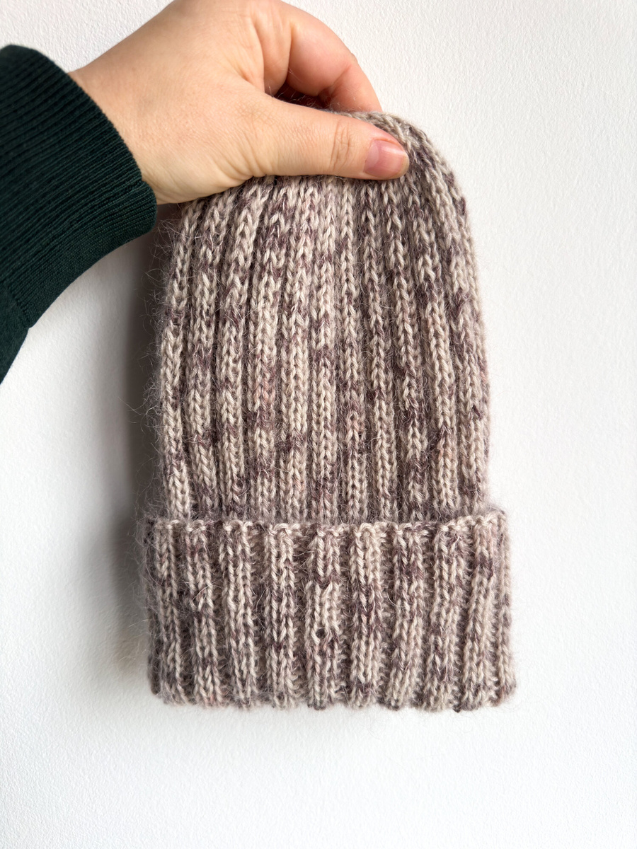 DAISY – czapka beanie ręcznie farbowana baby merino + moher i jedwab 114 Wanilia