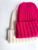 MARLA Turn-Up Cashmere Beanie 100% Cashmere 564 Gerbera