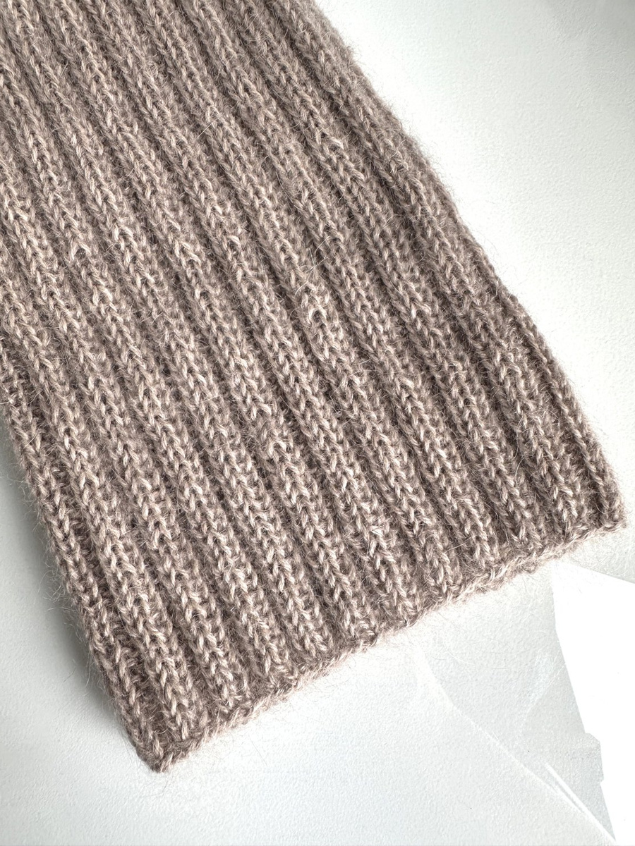 Ręcznie robiona Czapka MARGARET 100% Alpaka plus nitka moher z jedwabiem 2020/20 Jasny Nugat