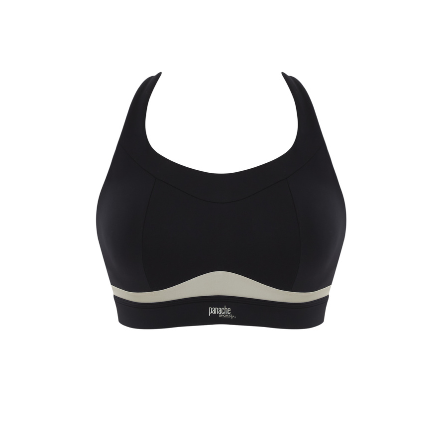 Bezfiszbinowy biustonosz sportowy Panache Sport FREEDOM 7344 Non Wired Sports Bra Black/Chalk