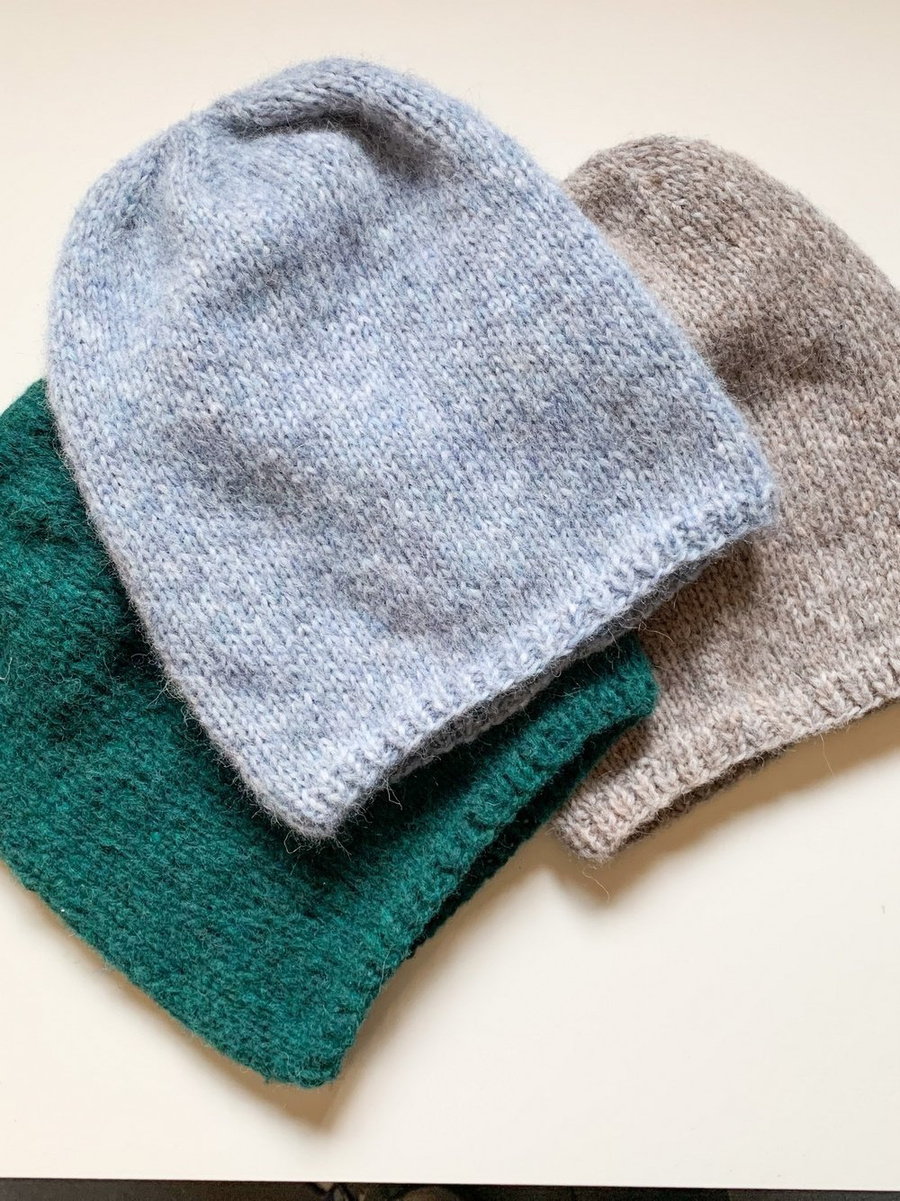 CHMURKA Beanie-Mütze aus Alpaka 19 Zielony Leśny