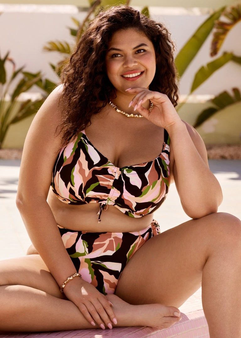 Biustonosz kąpielowy Elomi Swim OCEAN AVENUE ES803406MUI Uw Bikini Top Multi