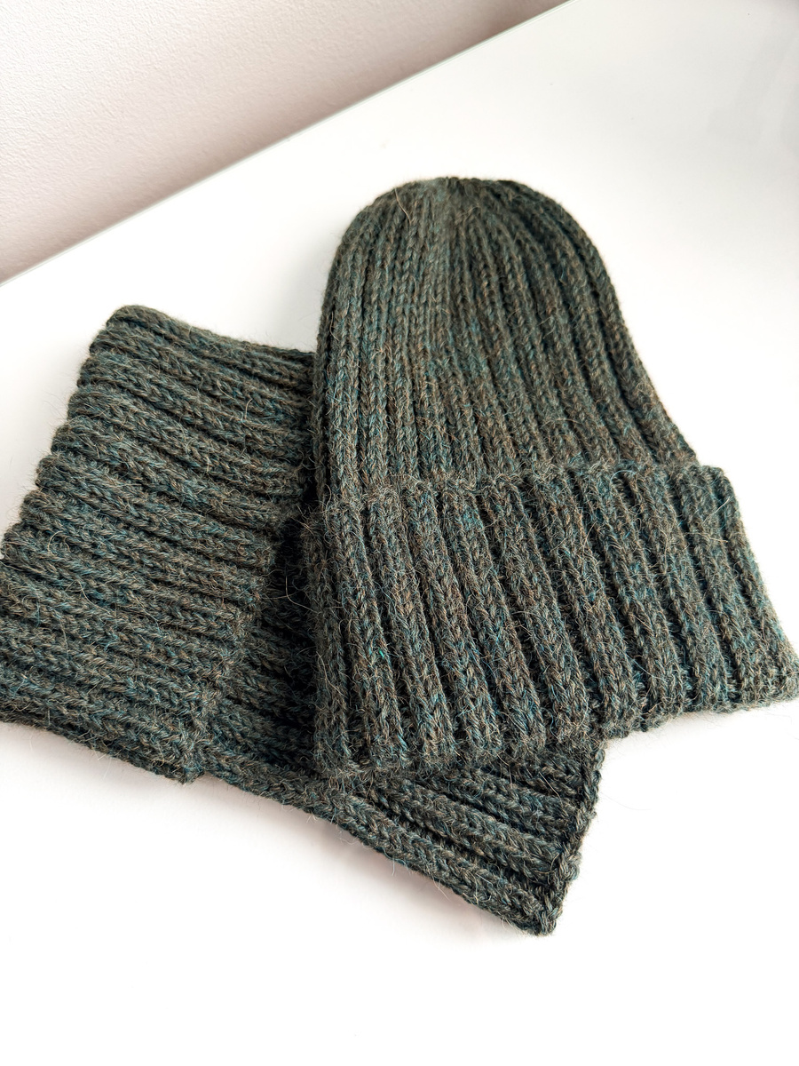 Ręcznie robiony KOMIN LAURIN 100% Alpaka 7815 leśny mix