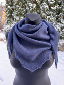 Chusta gładka, symetryczna, 100% Alpaka 4305 Ciemny Indygo
