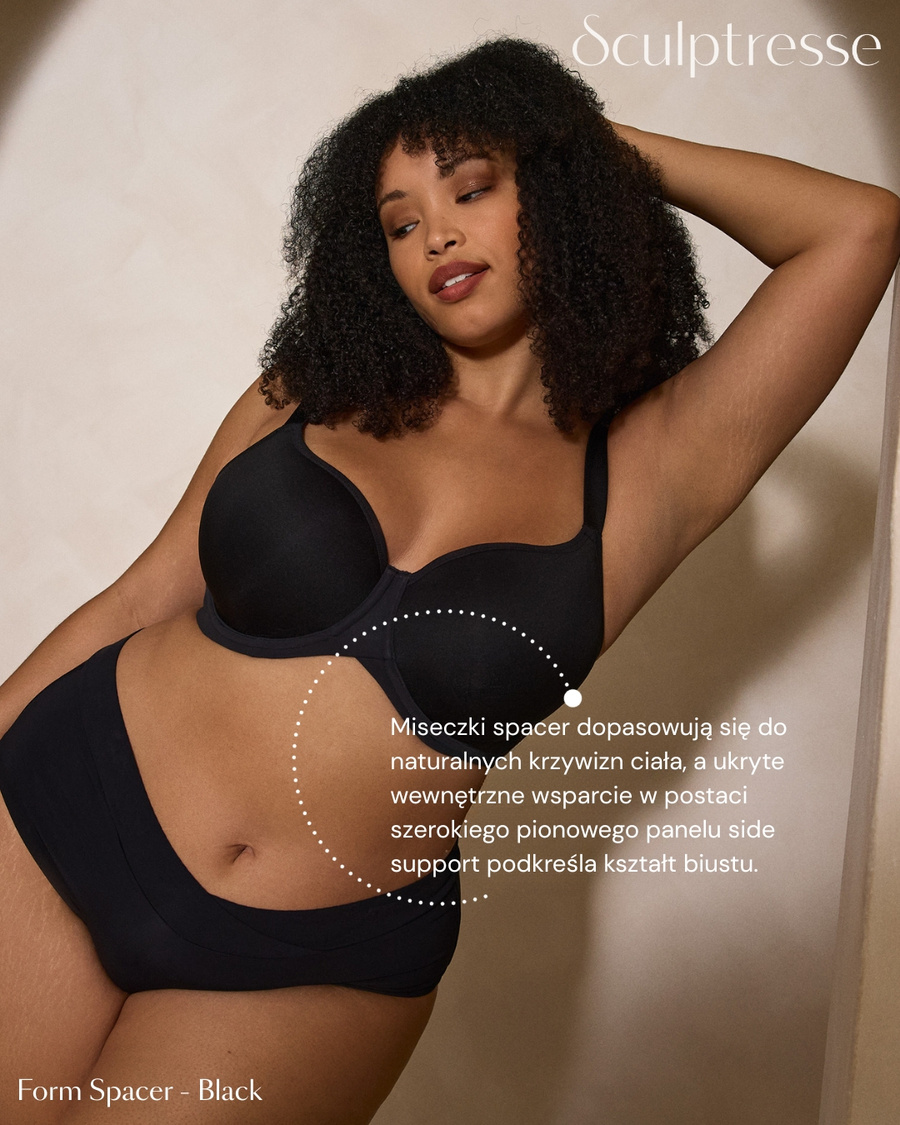 Biustonosz Sculptresse by Panache FORM 11331 Moulded Spacer T-shirt Bra Black
