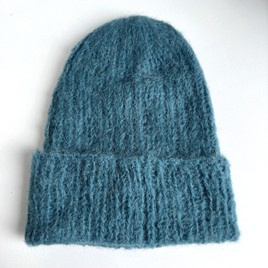 WATA CUKROWA – czapka z alpaki damska 8 Petrol niebieski