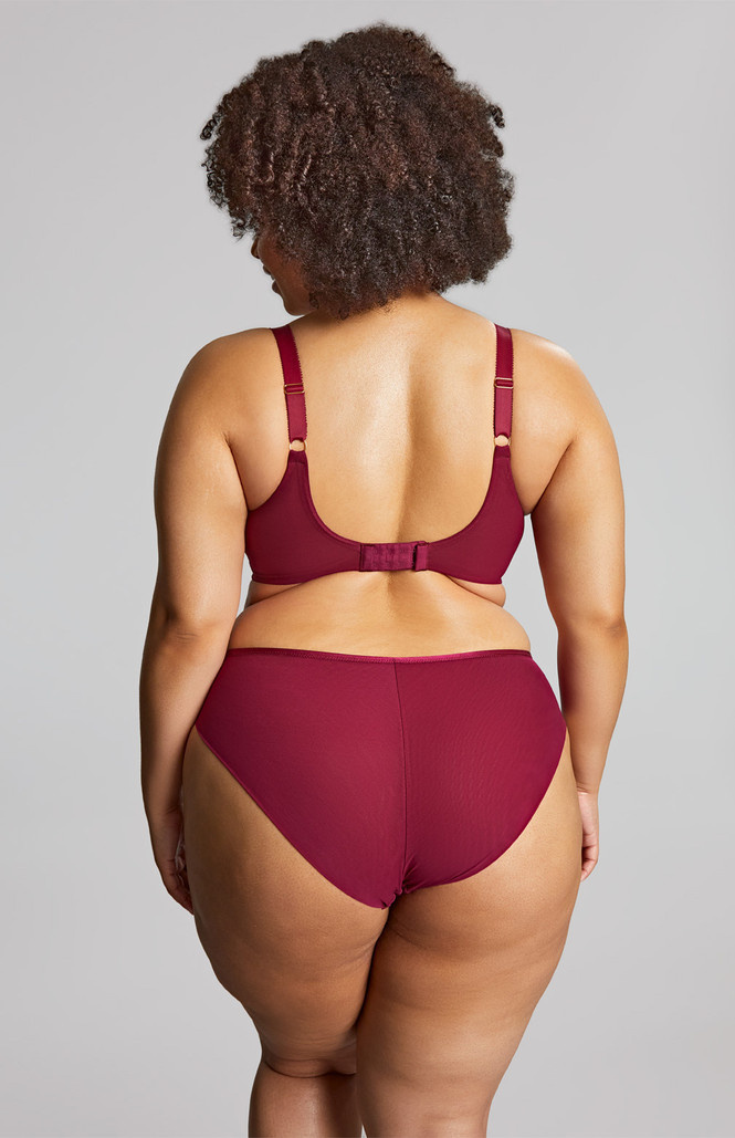 Figi Sculptresse by Panache NATALIA 11212 High Leg Brief Bordeaux Red