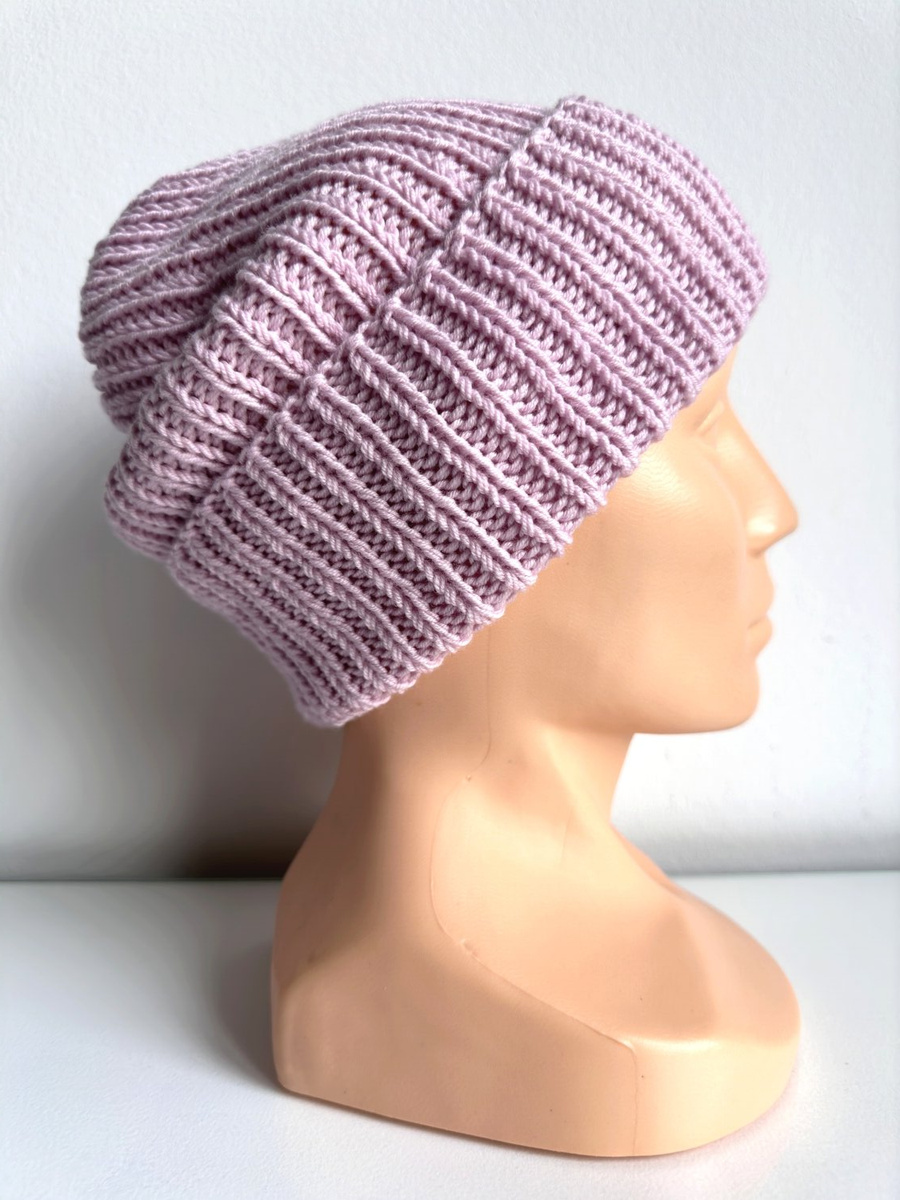 NANA Turn-Up Beanie Baby Merino Wool 54 Powder Pink