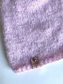 Ręcznie robiona czapka hand made CHMURKA Alpaka 08 Jasny Róż
