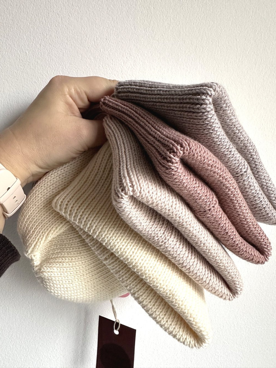 VARELLA – czapka merino beanie 100% Baby Merino 59 Pszeniczny, jesienno-zimowa, damska/męska/dziecięca