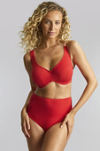 Majtki kąpielowe z wysokim stanem Panache Swim AURORA SW2035A High Waist Bikini Bottoms Aurora Red